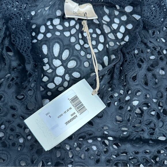 NWT DX Collection Size S Black Eyelet Lace Pullover Nero Maxi Dress Elegant Chic - Picture 9 of 12